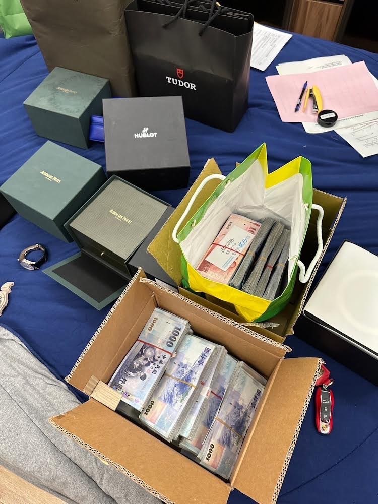 圖2-查扣現金及百達翡麗等名牌手錶